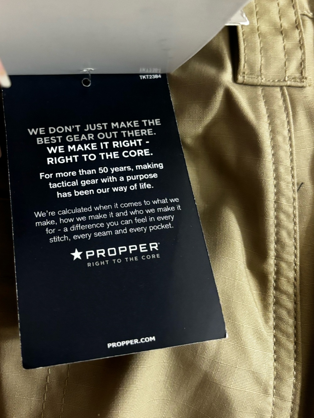 Propper NWT Tactical Khaki Pants Soil Stain Resistant Utility Cargo Teflon Pants - Picture 15 of 15